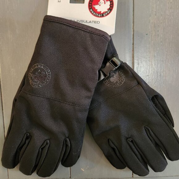 Canada Weather Gear Black Fleece Lined Touch Compatible Gloves Size Medium - Picture 2 of 4